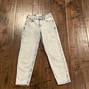Abercrombie kids high rise mini mom jeans